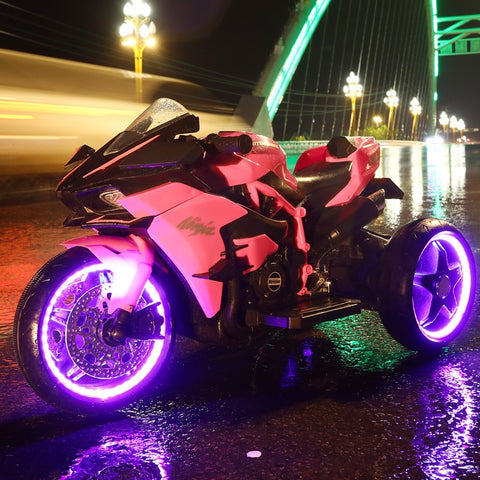 Moto électrique lumineuse pour enfant Ninja