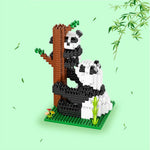 Maman panda et bébé panda à construire